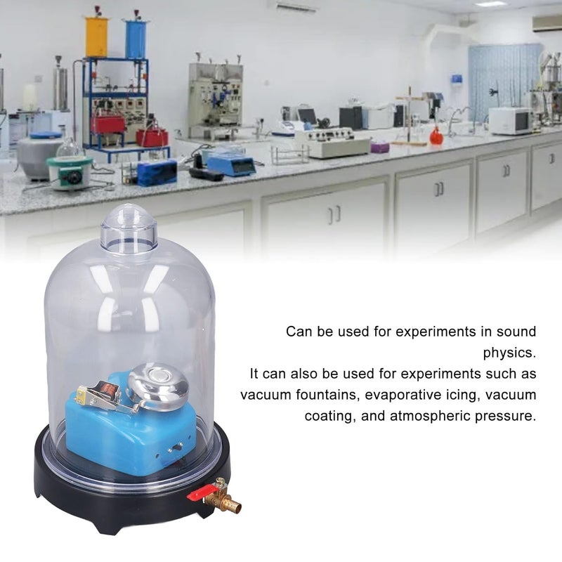 Dpofirs Vacuum Jar, Vacuum Chamber with Pump, Laboratory Plastic Jar Sound Physics Scientific Experimental Tool for Sound Propagation Experiment - Image 2